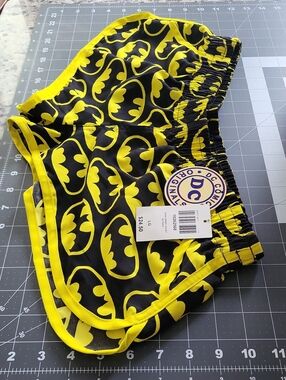DC Black and Yellow Batman Logo Sport Shorts